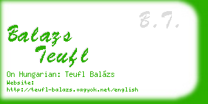 balazs teufl business card